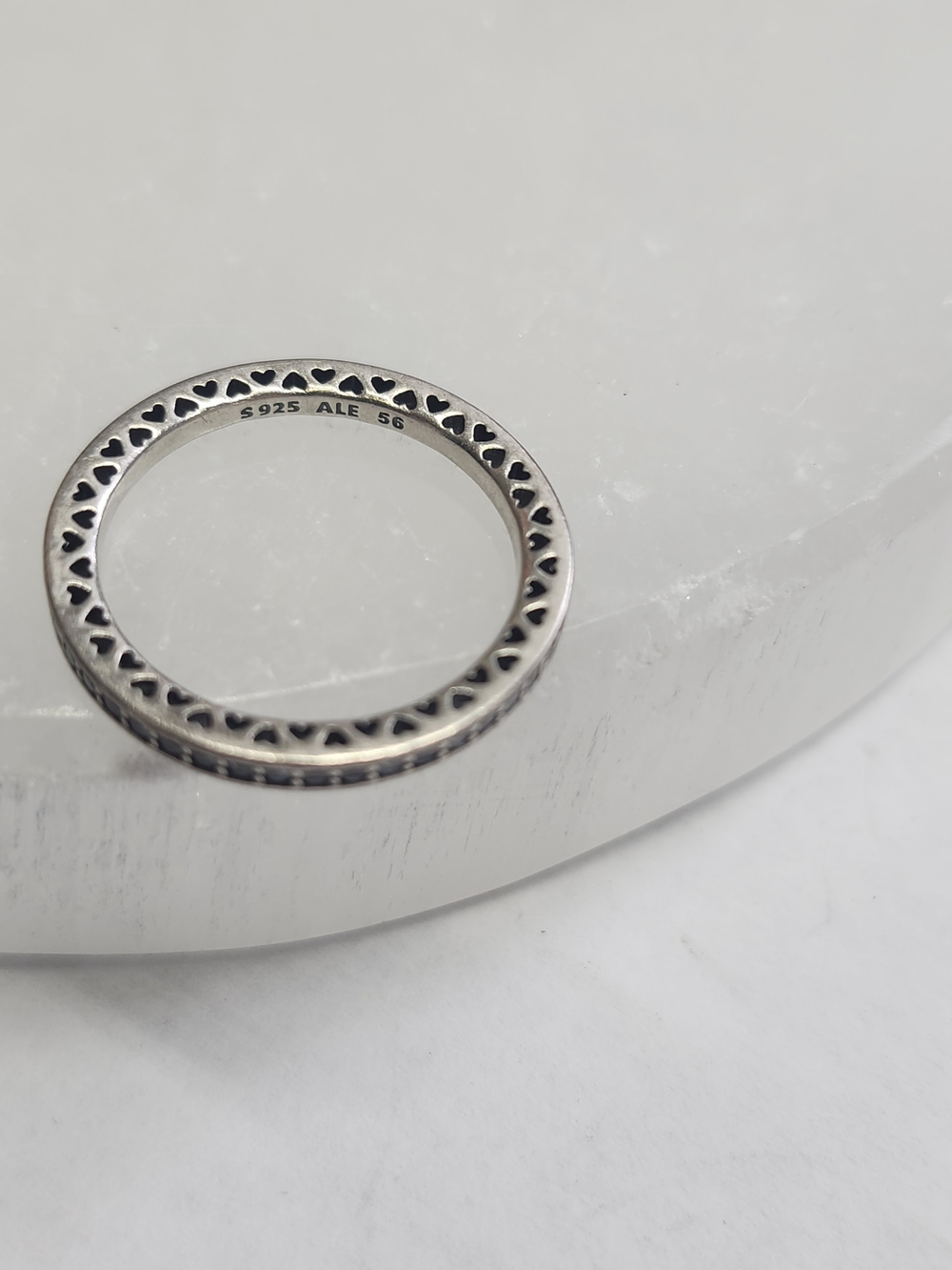 Blue Radiant Hearts of Pandora Ring .925